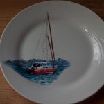 A picture painted on porcelain based on a photograph